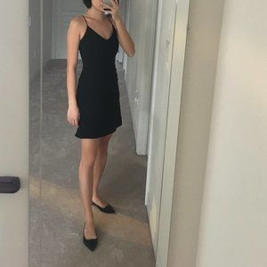 Escada Black Mini Dress 100% New Wool Size 2